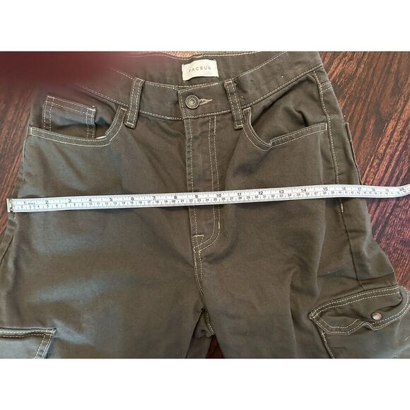 PacSun Green Low Rise Extreme Baggy Cargo Pants Size 26 - Picture 12 of 16